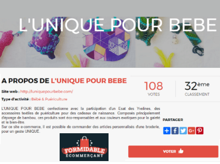 Votez "L'Unique pour Bébé" !